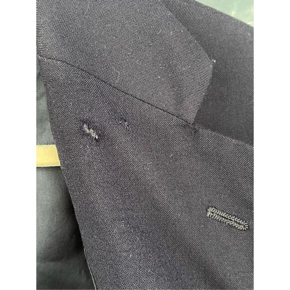 Vintage Polo University Club Ralph Lauren Blue Wool Blazer Jacket Size 40R - Picture 7 of 11
